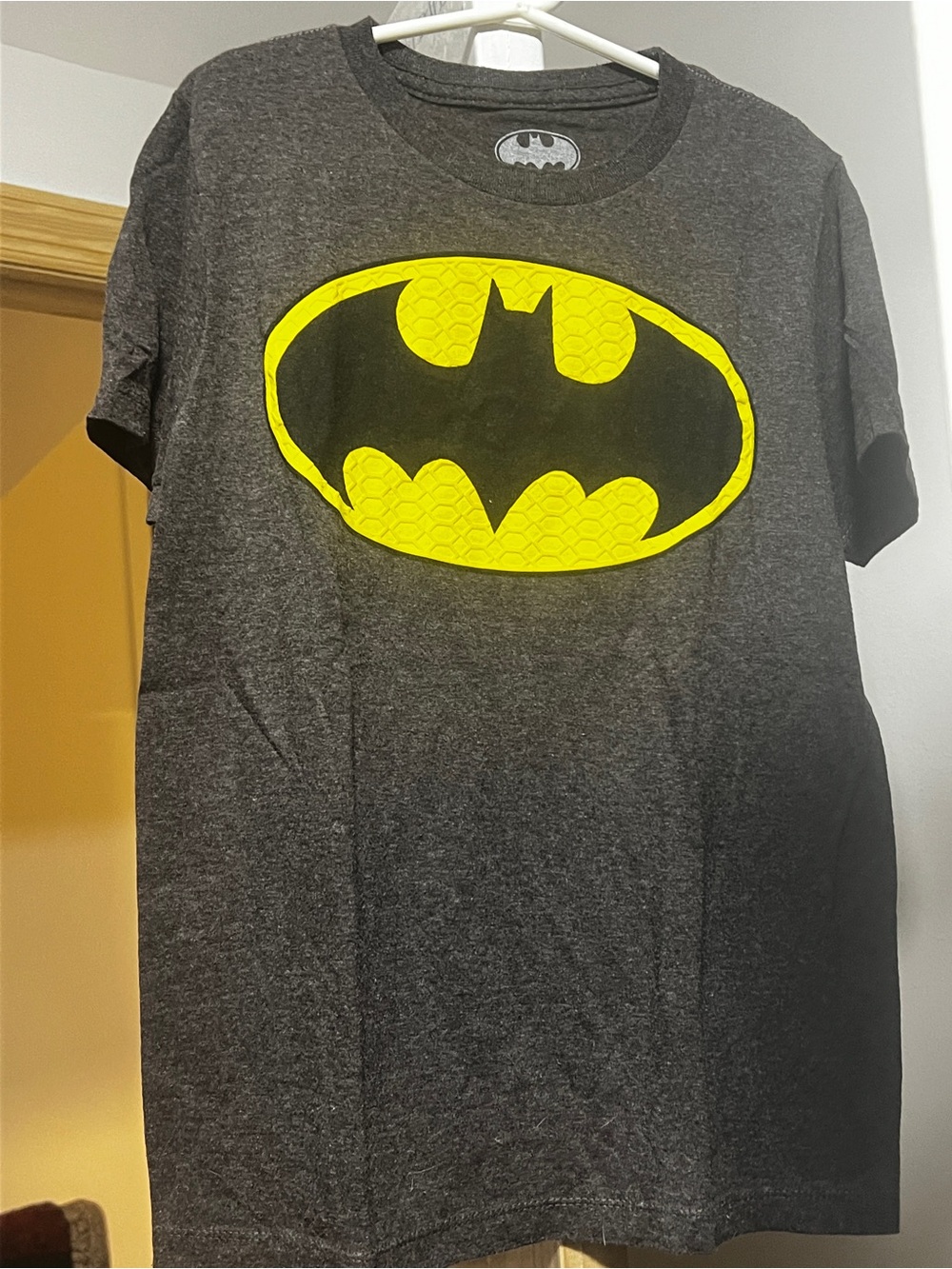 GAP Kids Marvel Batman/Superman/Flash Logo Tee - Charcoal Gray & Yellow